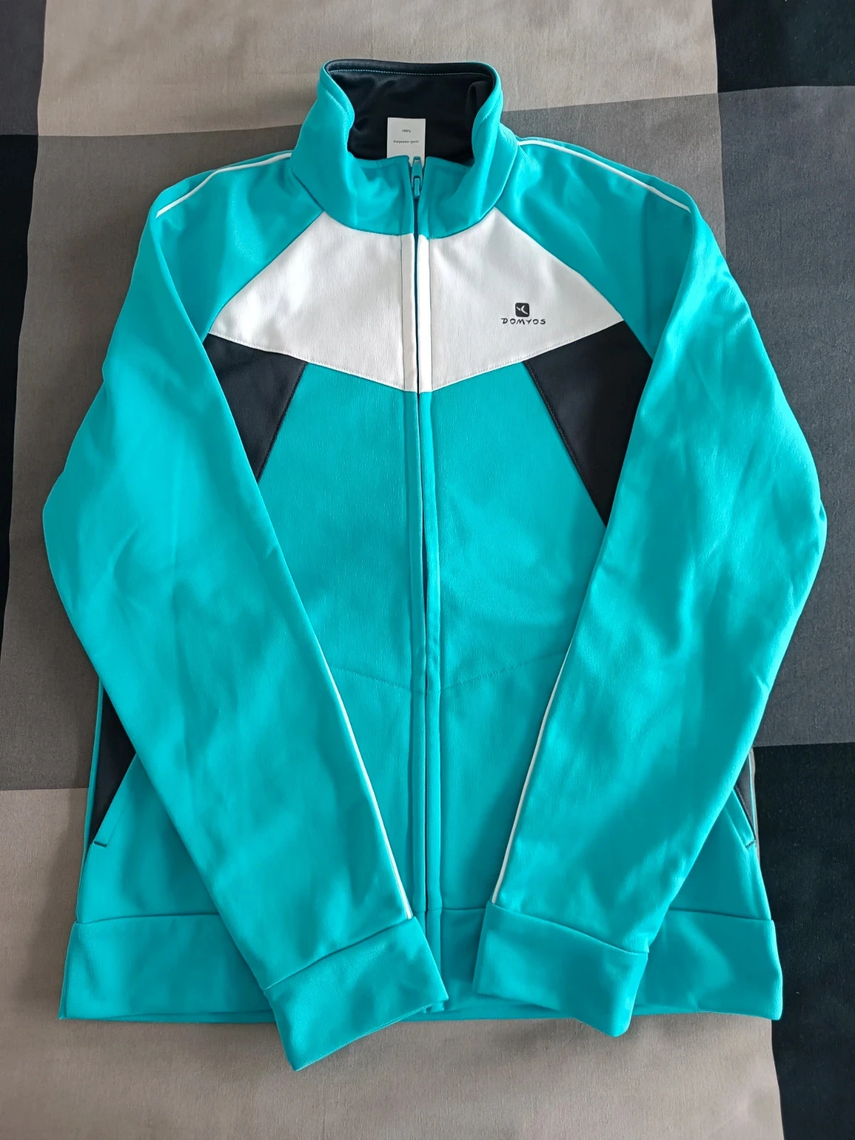 Casaco/manteau/abrigo/jas - cappotto com fecho azul turquesa da Domyos 12 anos